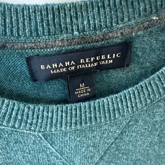 Green Banana Republic Medium Wool/Cashmere Blend Men's Sweater - Picture 4 of 9